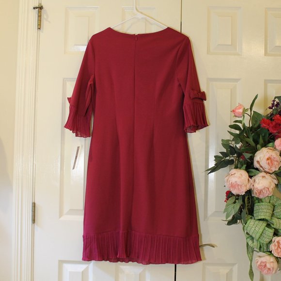 Glamour Red Dress Berry Red with 3/4 sleeves Size 10 NWT - Picture 8 of 15